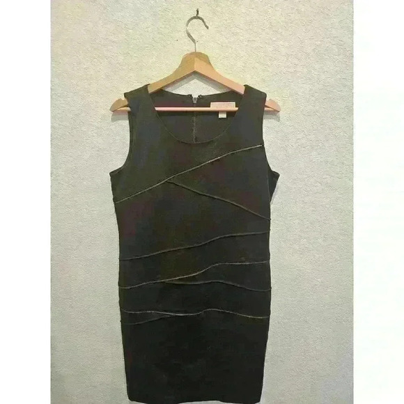 Michael Kors Brown stretch Zipper accent dress. SZ 10. - Picture 1 of 5